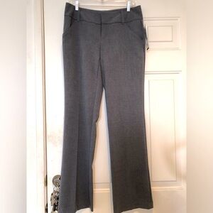 Daisy Fuentes Gray Dress Pants in Classic Straight-Leg